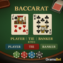 GramsBet - Baccarat Table Game - Classic Casino